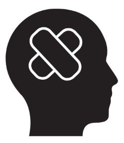 Head injury glyph icon